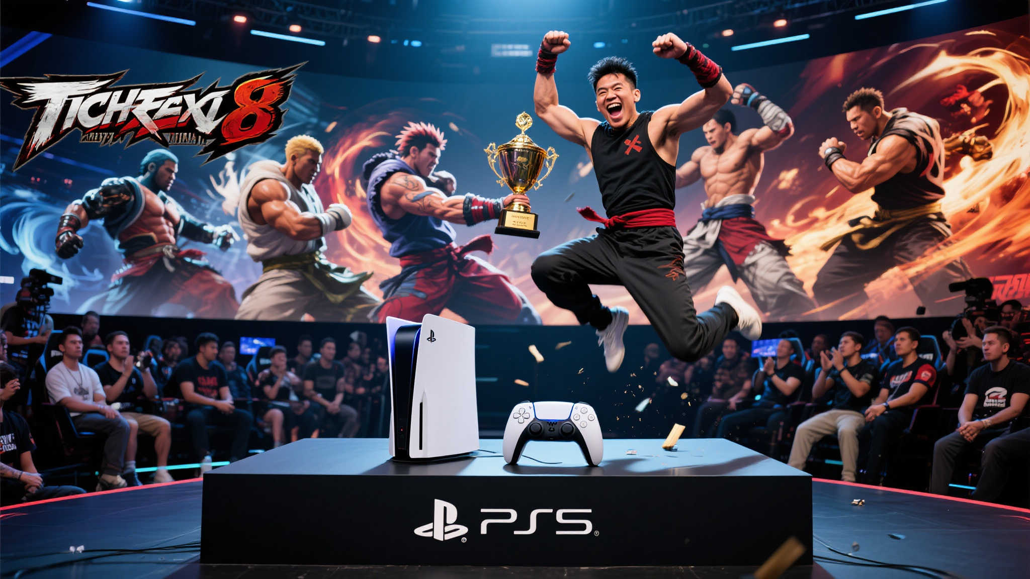 《铁拳8》玩家夺冠太激动 误把PS5撞飞 奖金变赔偿金